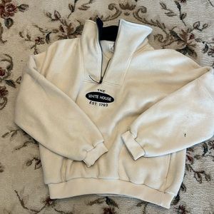 White House rare vintage fleece quarter zip